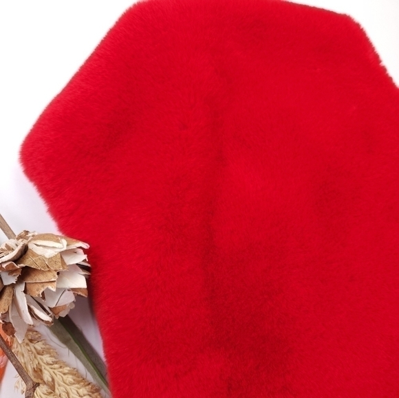 New Suncoo Super Super Soft Pink Red Fleece Faux Fur Color Block Vest Sz… - Picture 10 of 16